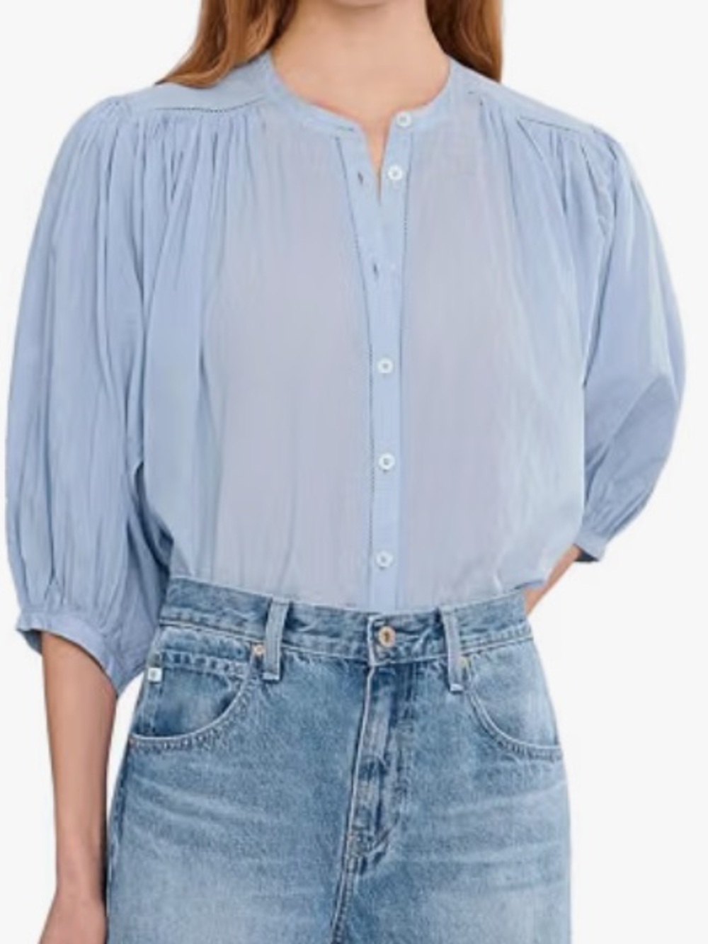 Madewell
Shirred Crewneck
Button-Up Top